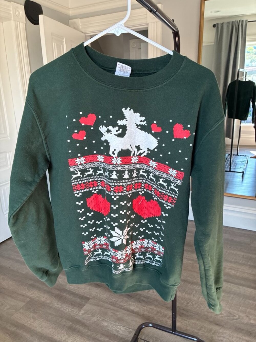Green Llama Christmas Holiday Sweatshirt